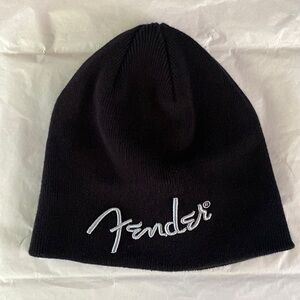 Fender Black Unisex Logo Beanie
